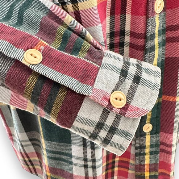 Vtg RALPH LAUREN POLO Flannel Shirt Sz XL Plaid Long Sleeve Double Pocket Button - Picture 5 of 8